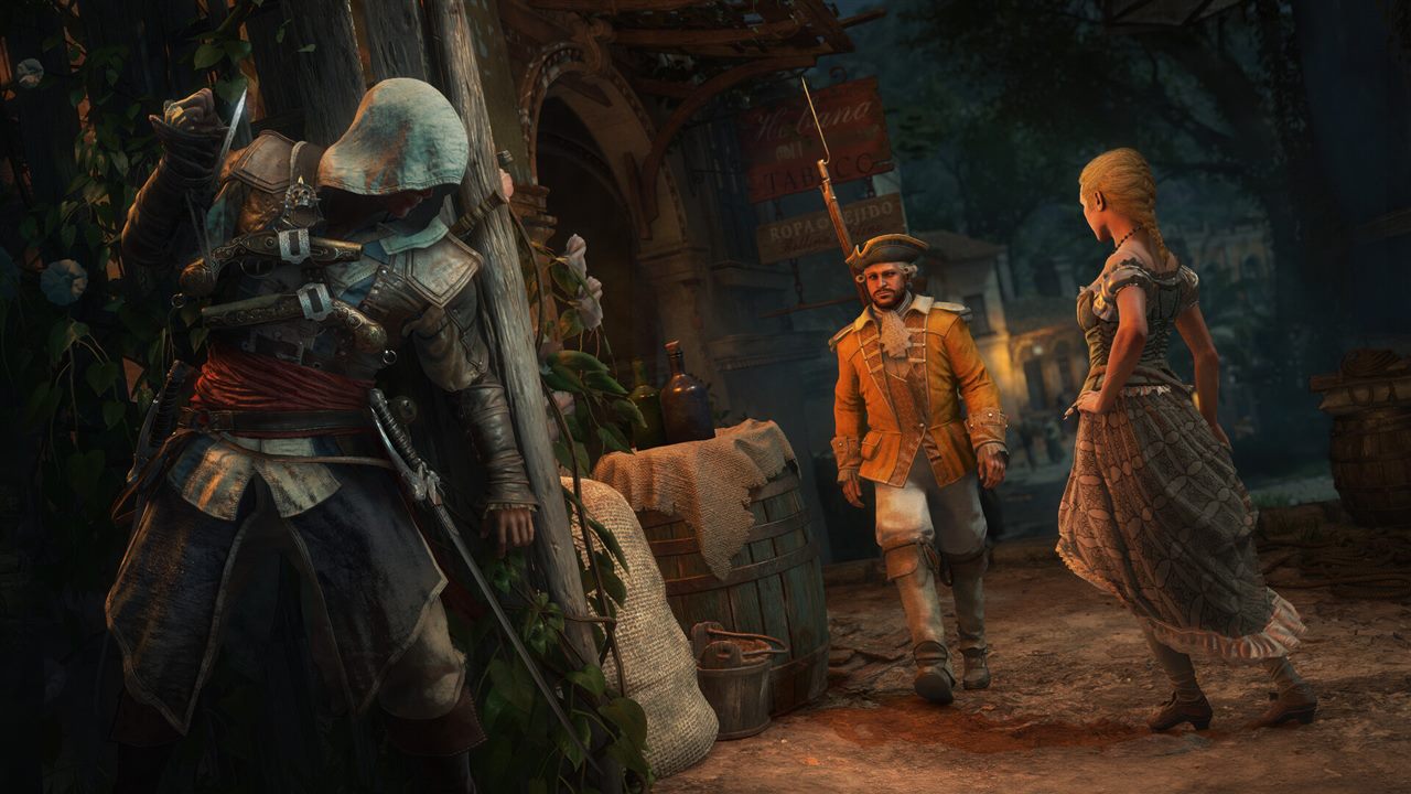 Black Flag Resynced pirate town in the Caribbean